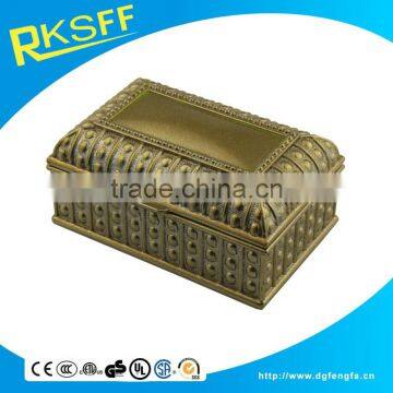 Square Shape Antique Custom Metal Alloy Jewelry Package Box photo-3