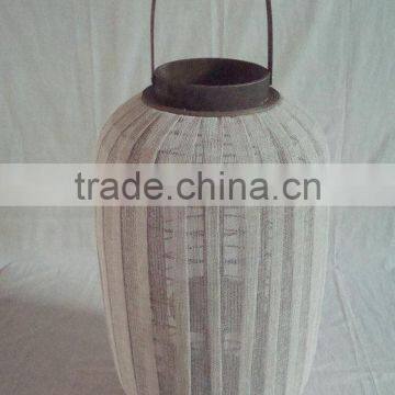 2013 New designed bamboo lantern with colorful cloth