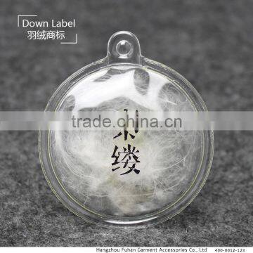 Clear Custom Size Square Down Tag With Logo