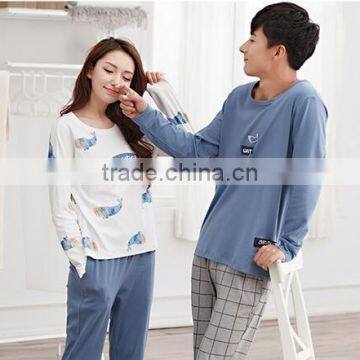 Cartoon Lovers Pajamas Suit/wholesale Cotton Leisurewear Pajamas in Spring and Autumn photo-3