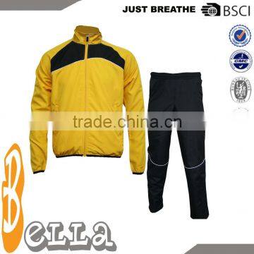 New style arrival yellow training warm up track suits men sportswear