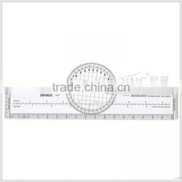 Kearing Top Rated Plastic Navigation Chart Plotters With Rotating Prtractor Nautical Miles Plotter photo-4