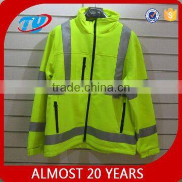 neon yellow reflective winter security jacket