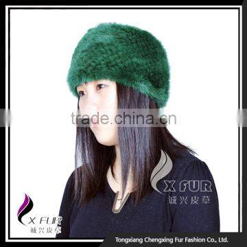 CX-E-29D Knitted Mink Fur Scarf And Snood Girls Fashion Hairband photo-5