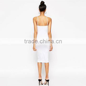 Womens Spaghetti Strap Fancy Midi Cami Fancy Dress, Bodycon Black and White Fancy Dress photo-4