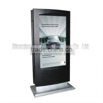 55 inch double sided floor standing network lcd player for travel agencies