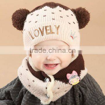 TC17001 Hot Sales Cute Baby Pom Pom Hat New Fashion Winter Warm Knitting Pattern Baby Beanie Hat photo-4