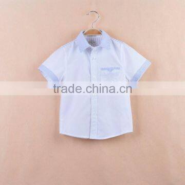 R&H 2015 latest fashion baby boy white cotton shirt cheap