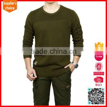 Hot selling military combat sweater olive green sweater pullover military jersey