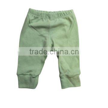 Wholesale Newest Baby Plain Green Infant Soft Cotton Leggings Kids Harem Pants