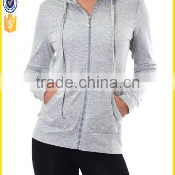 Woman Fitness Wholesale Zip Up Run Hoodies Custom Fleece Gym Hoodies photo-3