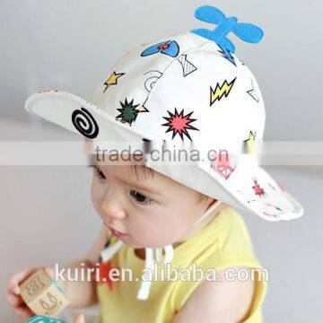 Kid Unisex Printing Sun Hats Bucket Hat With Fly on the Top photo-6