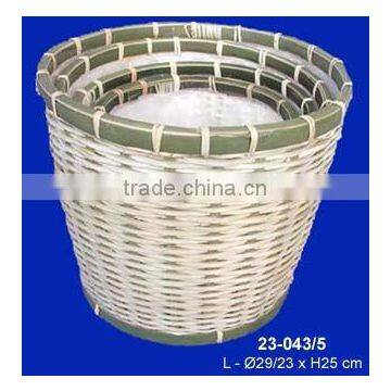 Round Bamboo Planter