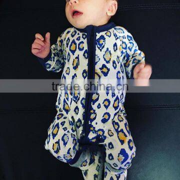S17523A 2017 New Spring and Autumn Baby Newborn Star Print Soft Cotton Jumpsuit photo-3