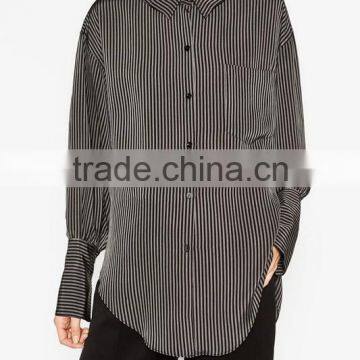 Runwaylover EY2377B New Style 2017 Ladies Fashion Loose Stripe Blouse photo-4