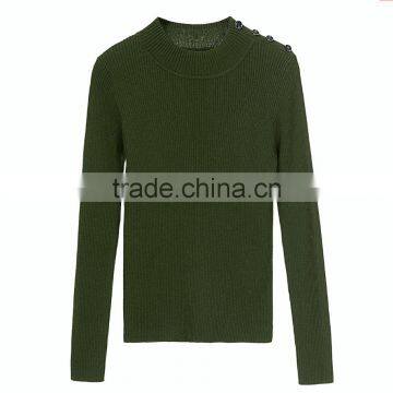 Green Color Ladies Sweater 2017 Fashion Style Women Pullover Sweater photo-5