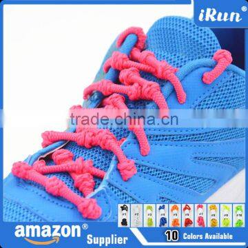 MOQ:100 pairs!!!~10 Colors~No Tie Elastic Laces with Knots~ Elastic Lazy Shoe Laces Sport Triathlon Laces~Elastic Quick Shoelace