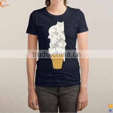 Popular and soft custom print woman cheap t shirt manufacturing