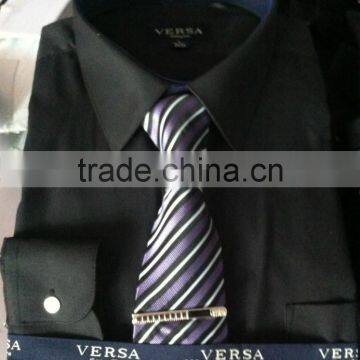 2015 American style Slim fit official/dress long sleeve mens/boy shirt with double collar&cuff