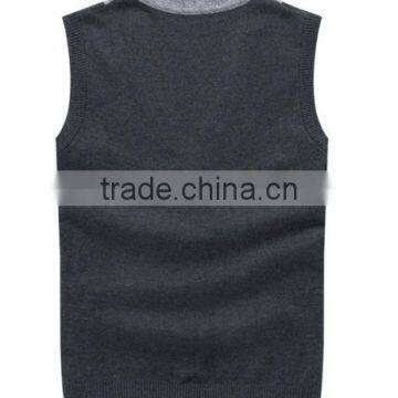 Man Cheap Sleeveless Button Polyester Knitted Sweater Vest With Lowest Price photo-2