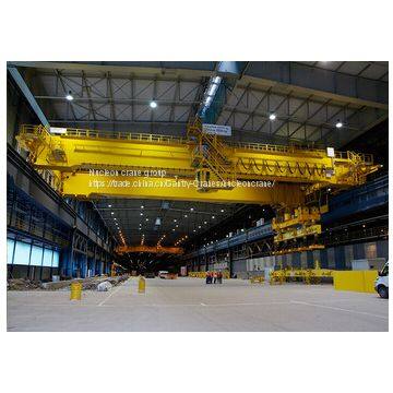 Поворотный телескопический электромагнитный мостовой кран с несущей балкой photo-3