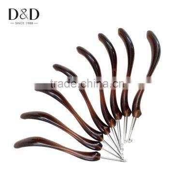 D&D Top Quality 8pcs/set Metal Crochet Hook Brown Knitting Needles Weaving Pins DIY Crafts for Sweater Gloves Needlework 8 Sizes