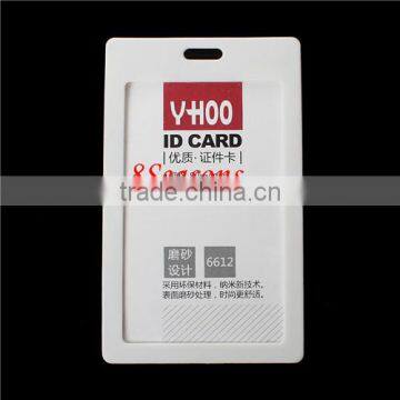 White Vertical Polyvinylchlorid ID Cards Badges Holders 10.9cm x6.7cm