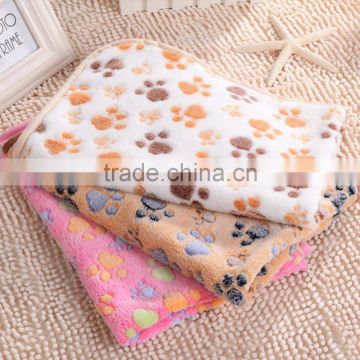 Pet mats thick blanket Cat Dog Puppy Kitten Warm Waterproof Fleece Soft Blanket Bed Mat Paw Print New