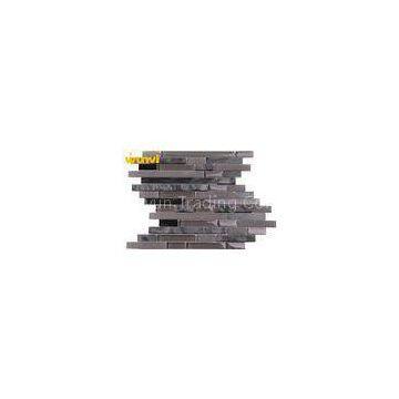 Classical Dark Brown Glass And Metal Mosaic Tile With Acid - Resistant