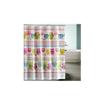 Decorative PEVA Mildew Free Water Shower Curtain 70x72 Comes With Hooks