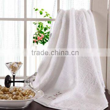 High quality 100 cotton embroidery white towels bath set luxury hotel