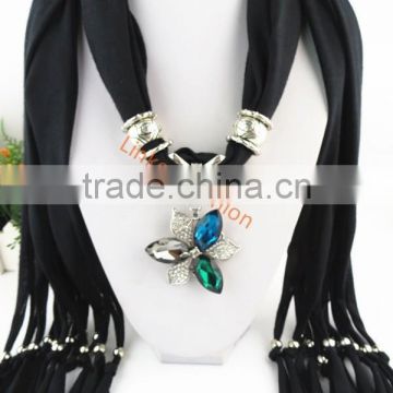 Women costume alloy pendant scarf