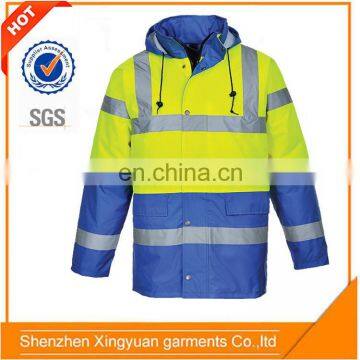 High Visibility Waterproof reflective Safety Clothing with PU Coating for Industrial workers