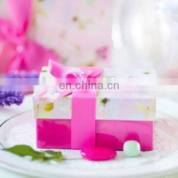 Newest Square Candy Gift Tinplate Box With Ribbon Two Sizes photo-3