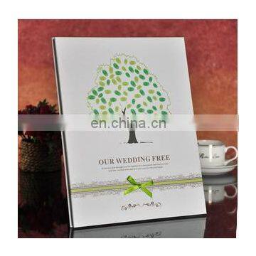 Creative fingerprint Romantic love tree design wedding guest book cheap wholesale