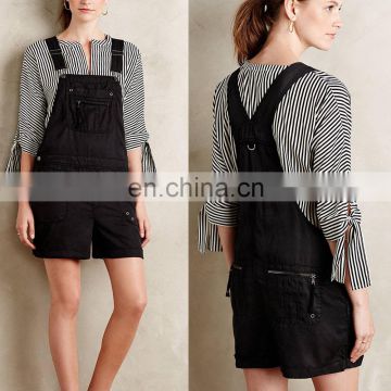 Popular denim adult formal black short jumpsuits