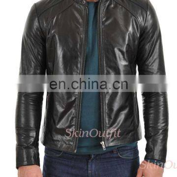 Men Leather Motorbike Jacket
