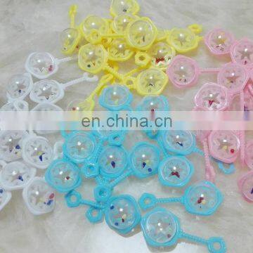 colorful plastic baby bell toy for baby shower favor