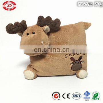 Moose with foot cute plush soft stuffed kids xmas pillow