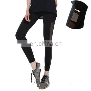 Women's Mesh Workout Sport Pant Slim Legging With Side Pocket
