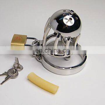 2015 new design stainless steel lockable cock cage penis cage