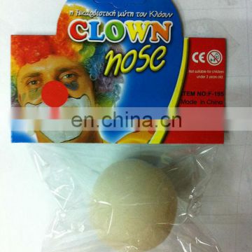 Party white sponge foam clown nose HAL-0004