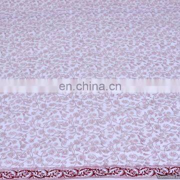 Bed Sheet With Pillow Covers Handmade Paisley Hand Block Printed Queen Bed Cover Cotton Bedding photo-3