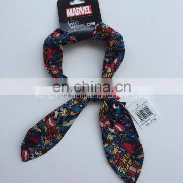 100% Polyester Hairband/Necktie Scarf