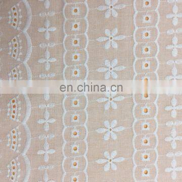 OLF15031 100% cotton white african embroidery lace fabric making machine