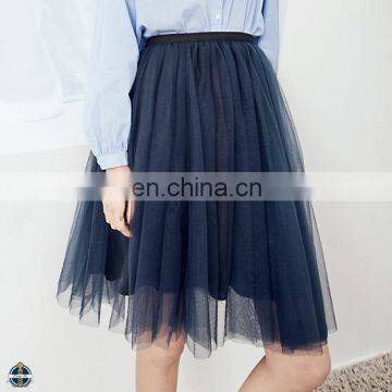 T-SK008 Dark Blue Long Net Tulle Table Ladies Skirt