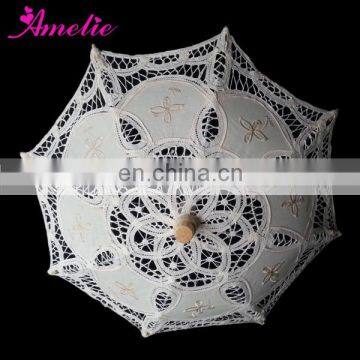 Beige Mini Lace Umbrella for Decoration