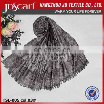 High quality new design for women wool pashmina scarves