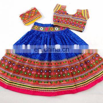 BLUE Colored Kutchi Work Traditional Chaniya Choli- Navratri Chaniya CHoli-