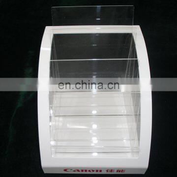 White and Clear Plexiglass Brochure Holder Document Display Plexiglass Brochure Display Rack photo-2